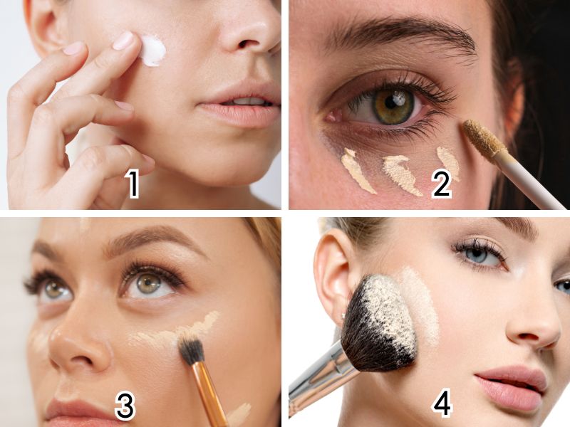 các bước sử dụng concealer