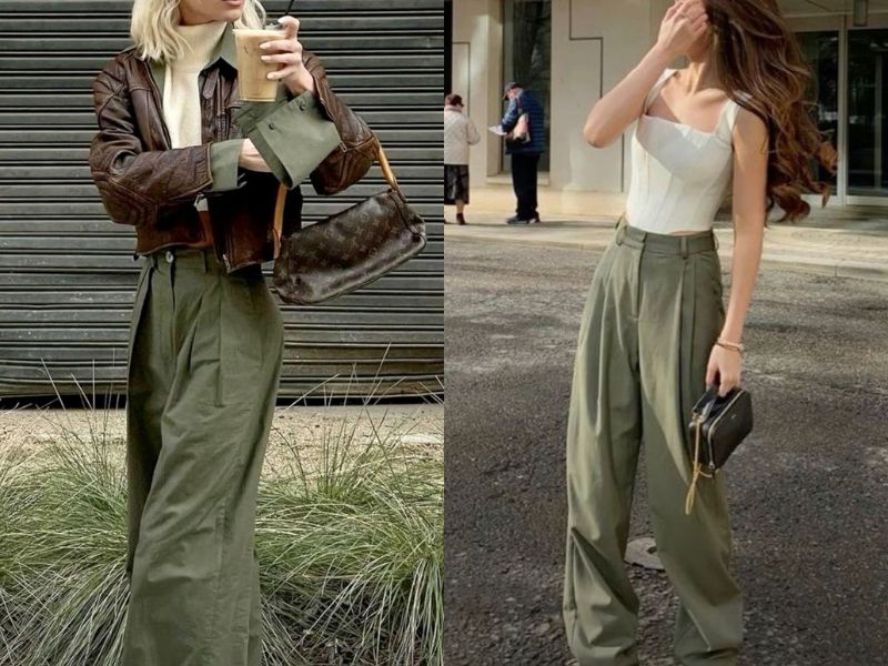 phối đồ màu olive