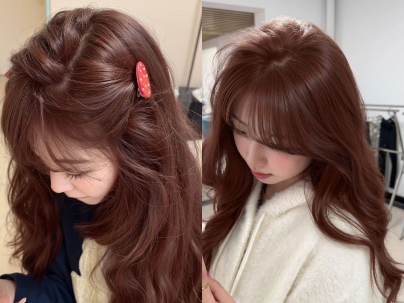 tóc nâu đỏ tự nhiên