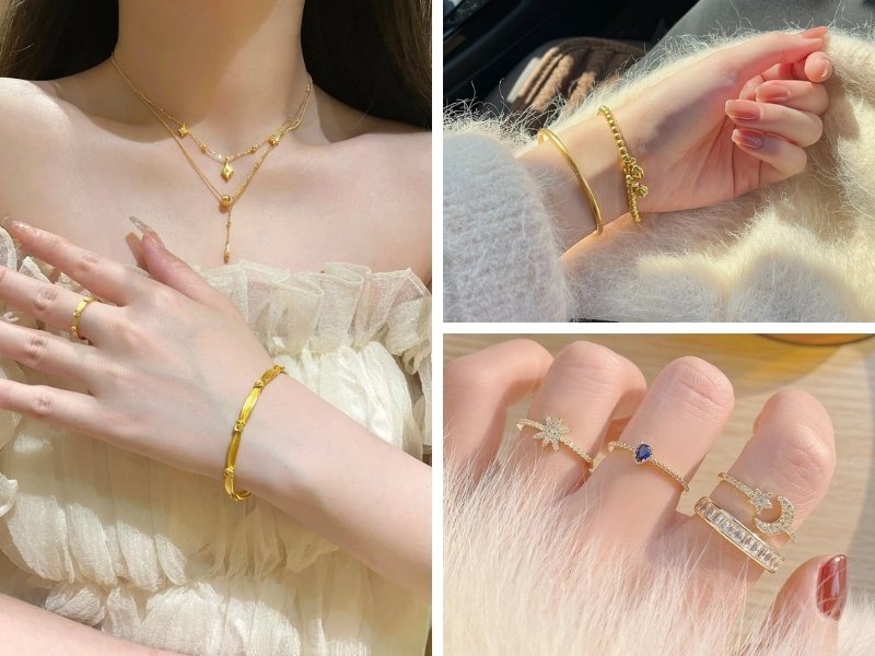 Trang sức vàng cho tone da trung tính