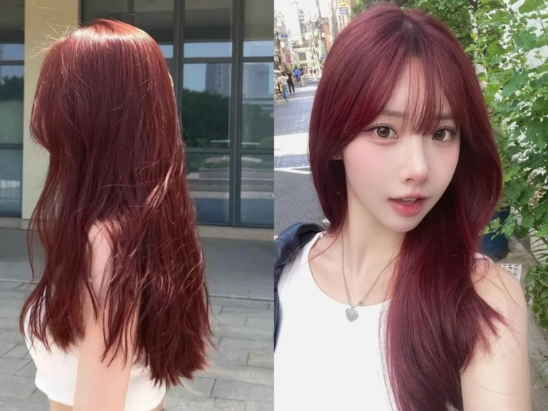 nâu khói ánh đỏ 