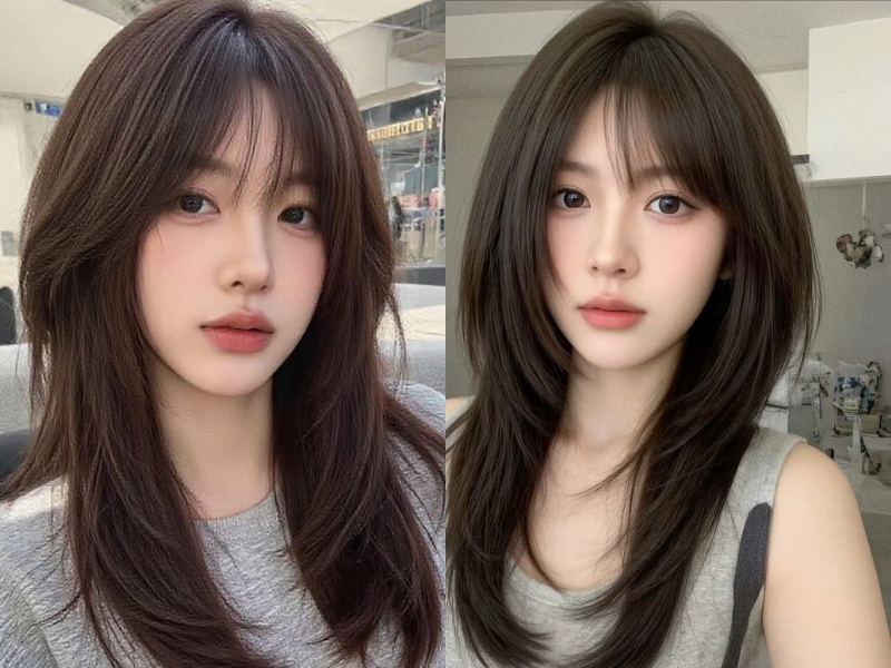 Tóc mái ngố thưa