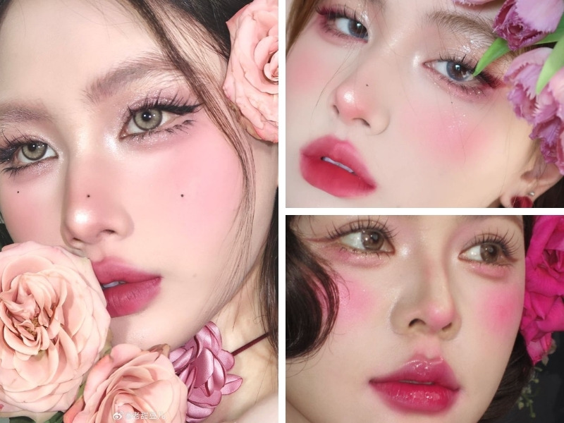 Kiểu makeup tông hồng cánh sen