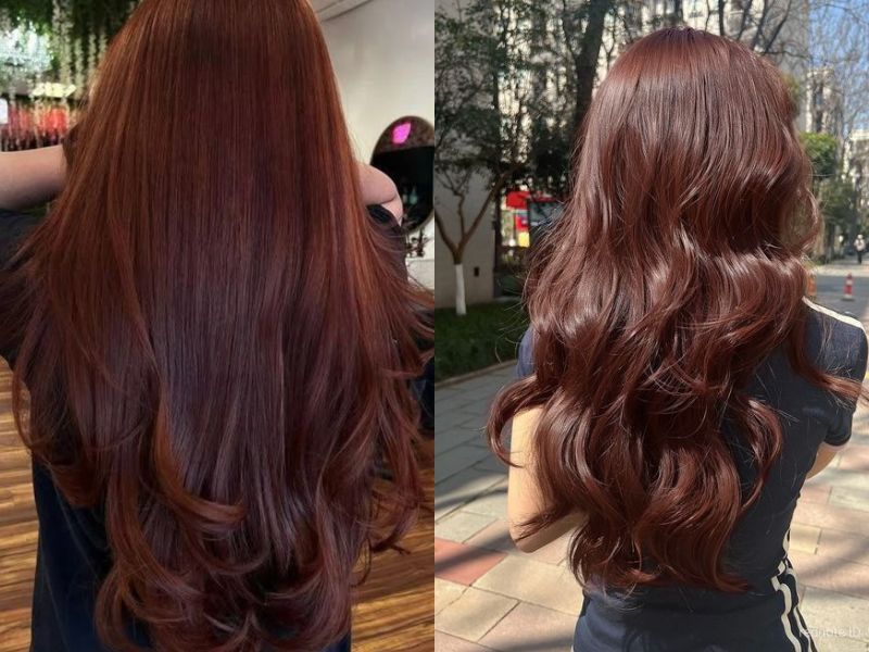 tóc màu nâu đỏ
