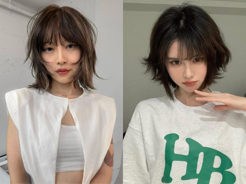layer bob wolf cut