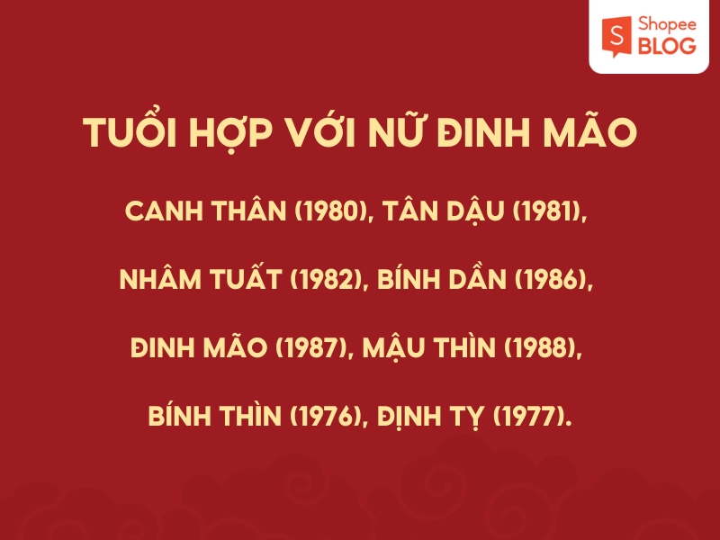 Tuổi hợp với nữ 1987