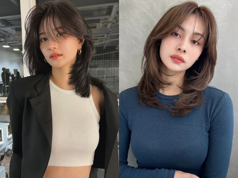 Tóc layer ngắn máy bay