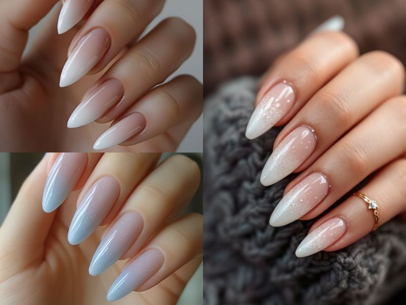nail tráng gương ombre
