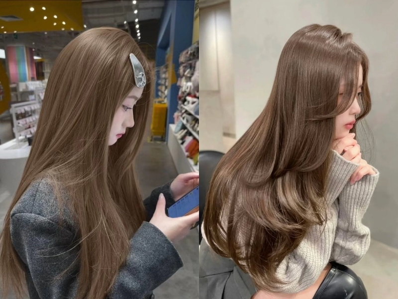 tóc nâu tây trầm sáng