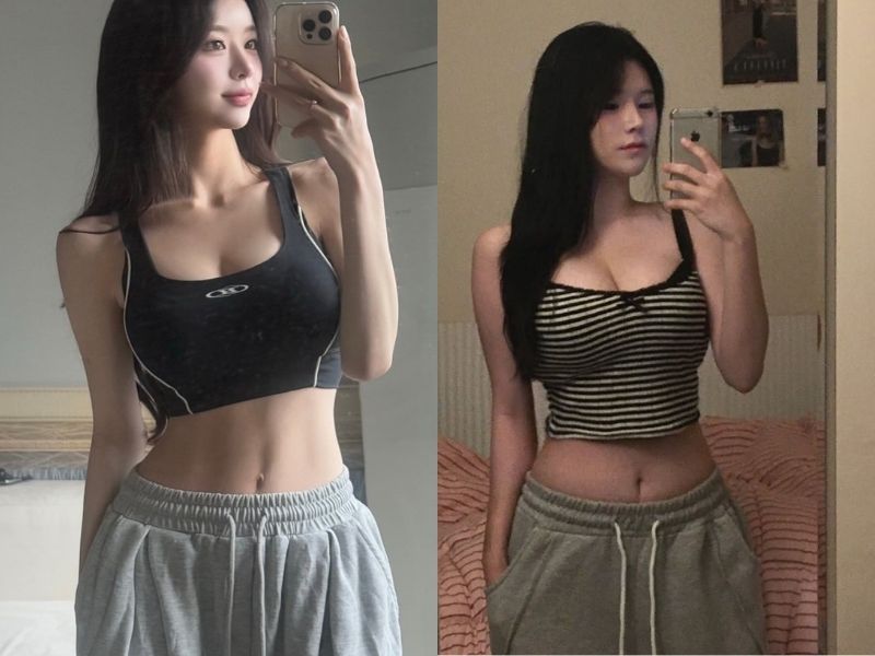 Cách phối croptop hai dây.