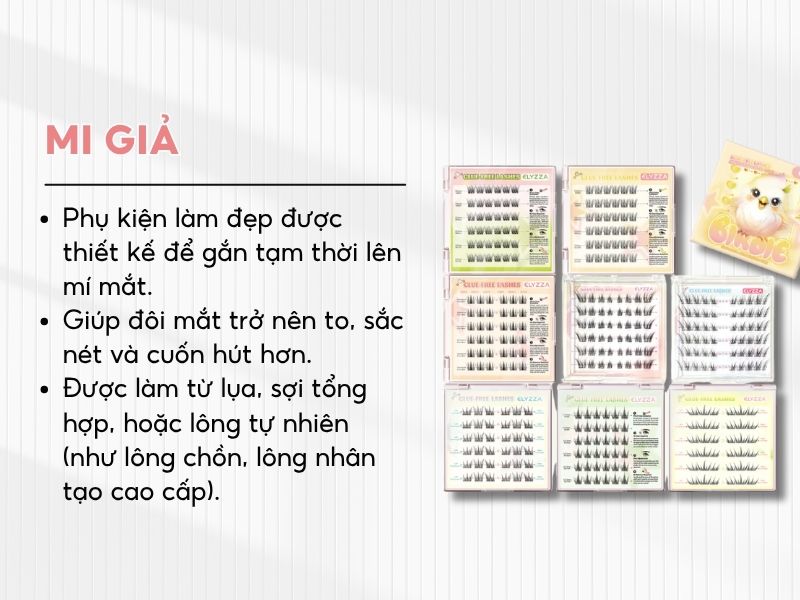 Đặc điểm của mi giả 