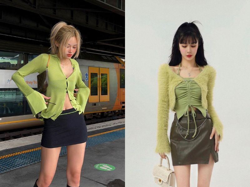 sắc olive trầm cá tính 