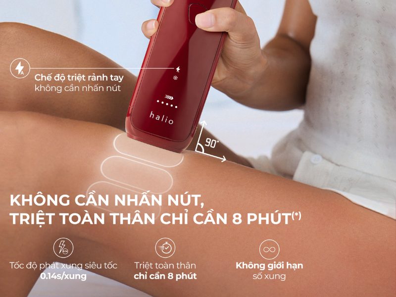 Tốc độ phát xung máy triệt lông Halio SilkGlow IPL