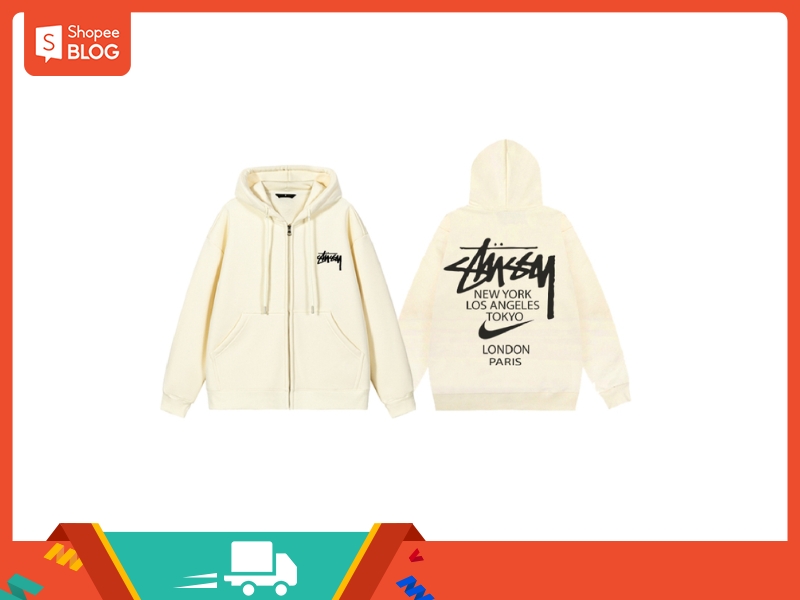 Áo hoodie zip từ thương hiệu LOIX 