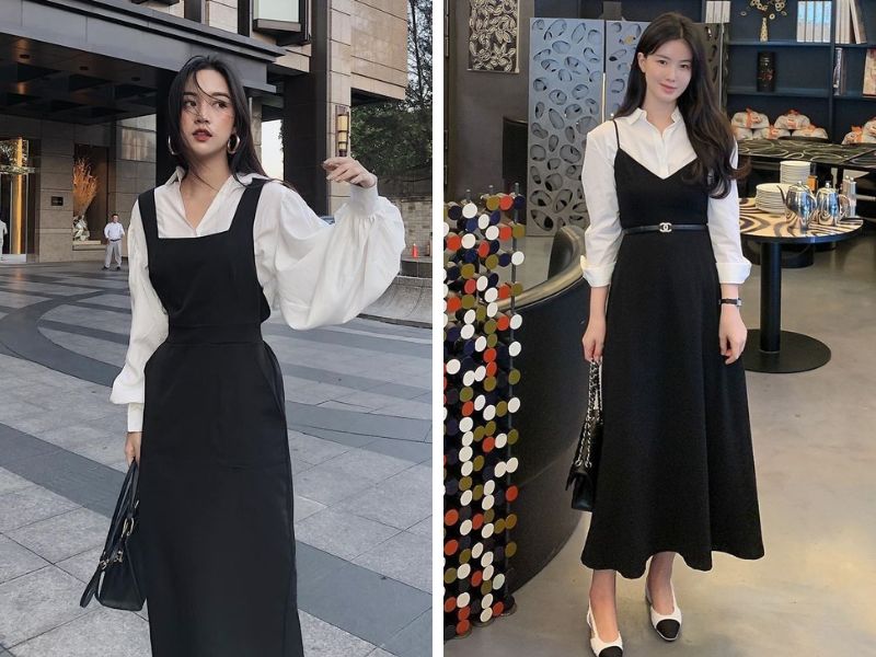 áo blouse và chân váy