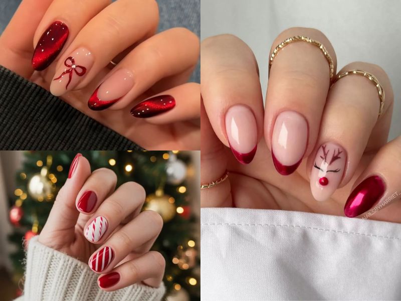 nail noel đơn giản