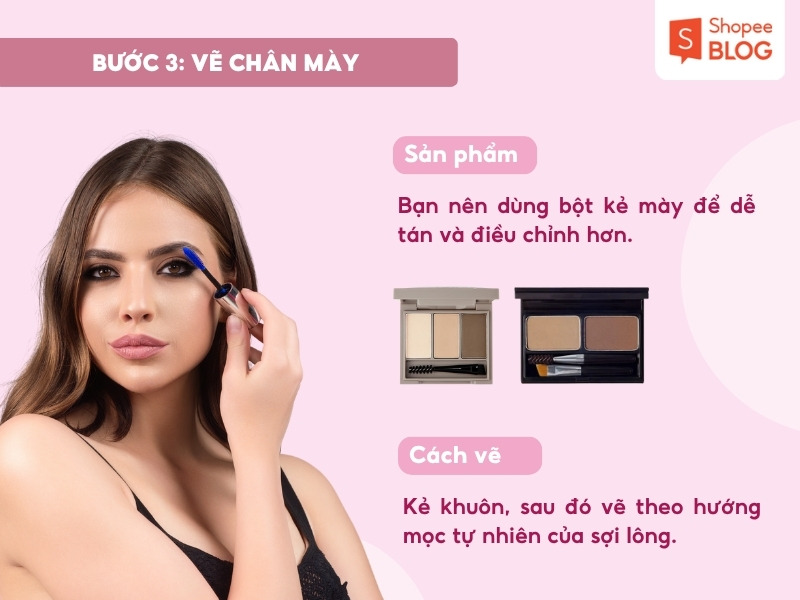 Bước vẽ lông mày