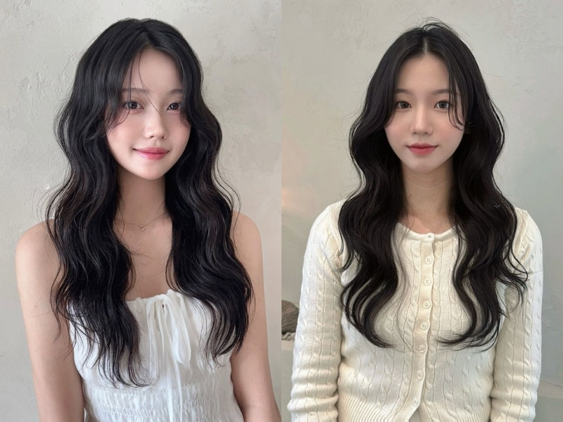 Tóc uốn gợn sóng cho nữ