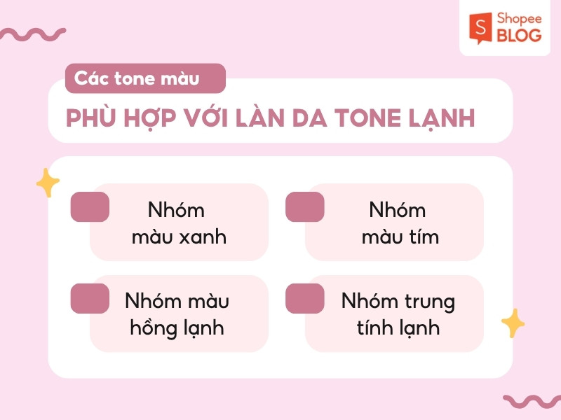 Các nhóm màu sắc hợp da tone lạnh