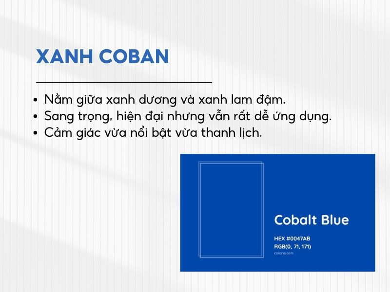 Màu xanh coban là màu gì