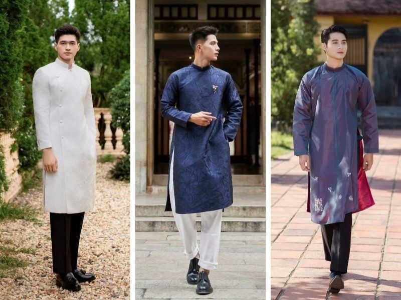 Cách phối đồ Tết cho nam với áo dài