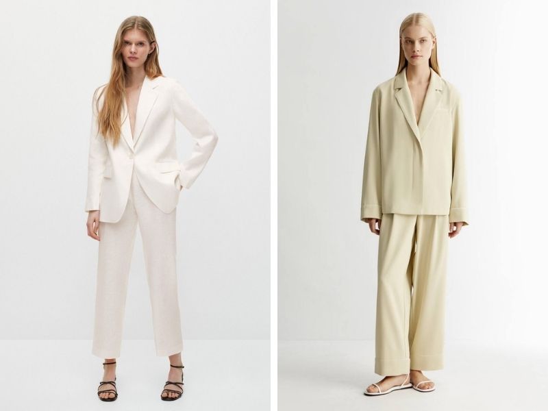  Suit nữ phối cùng giày sandal nữ