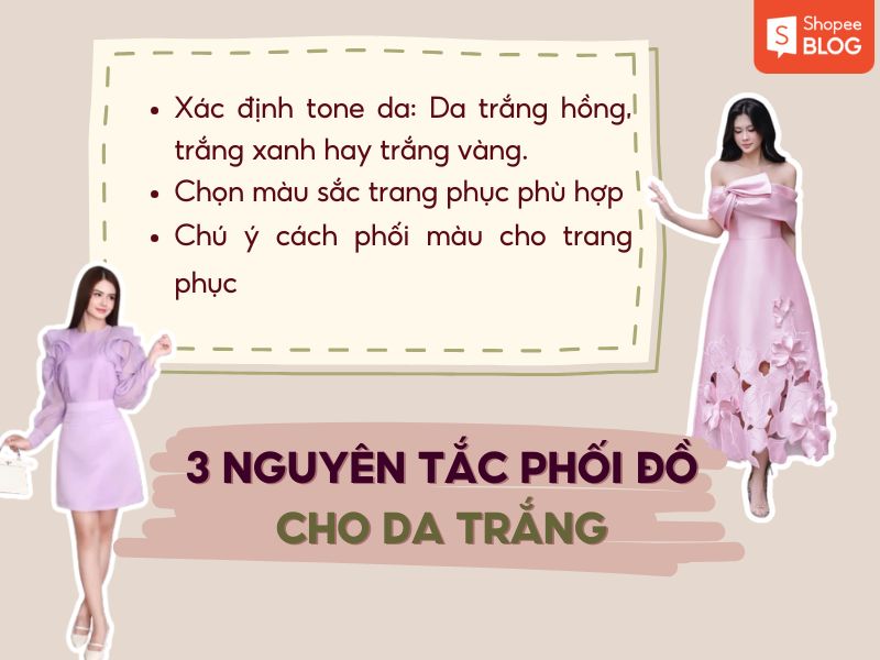 nguyên tắc phối đồ cho da