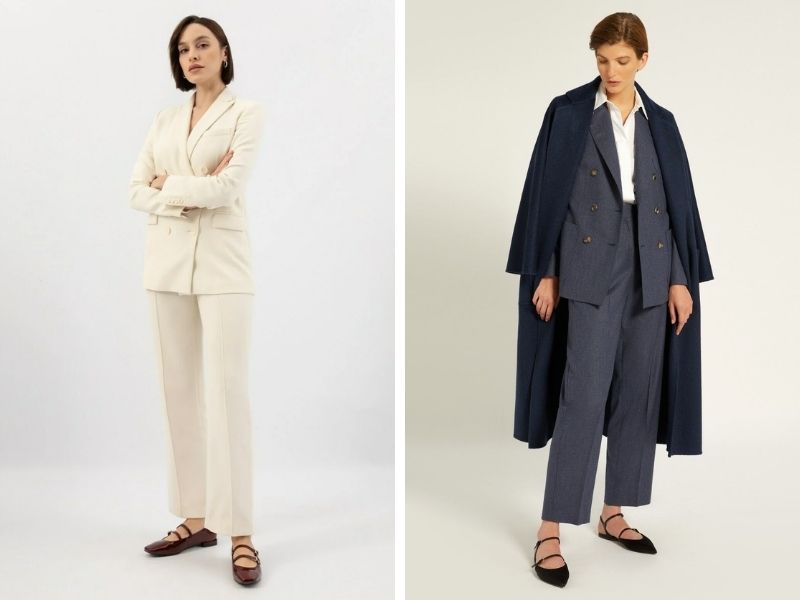 Cách phối vest nữ với giày Mary Jane nữ