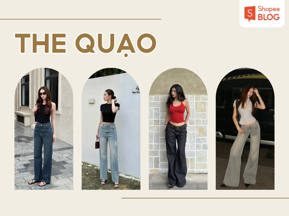 THE QUẠO shop bán quần jean ống suông nữ 