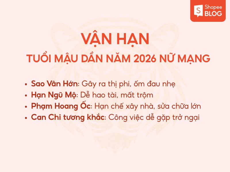  Tử vi tuổi Mậu Dần 1998 nữ mạng theo vận hạn