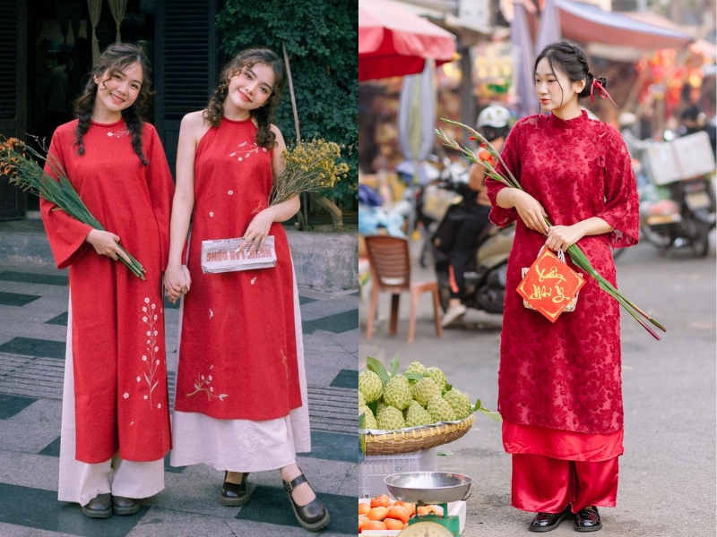 cấp 3 mặc áo dài mang giày oxford