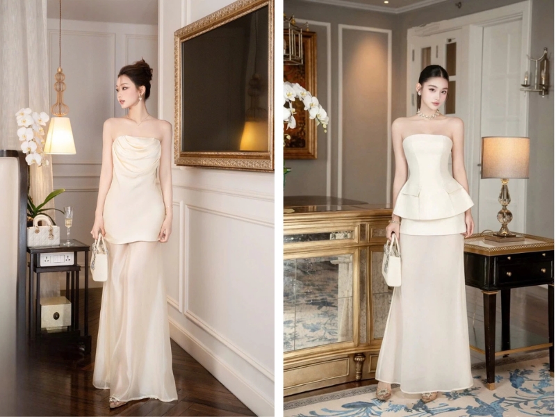 Đầm cúp ngực đi tiệc sang trọng