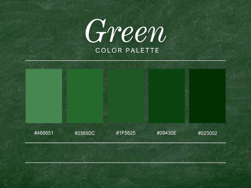 Các loại màu xanh lá