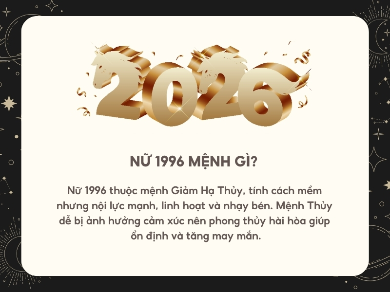 Nữ 1996 mệnh gì?