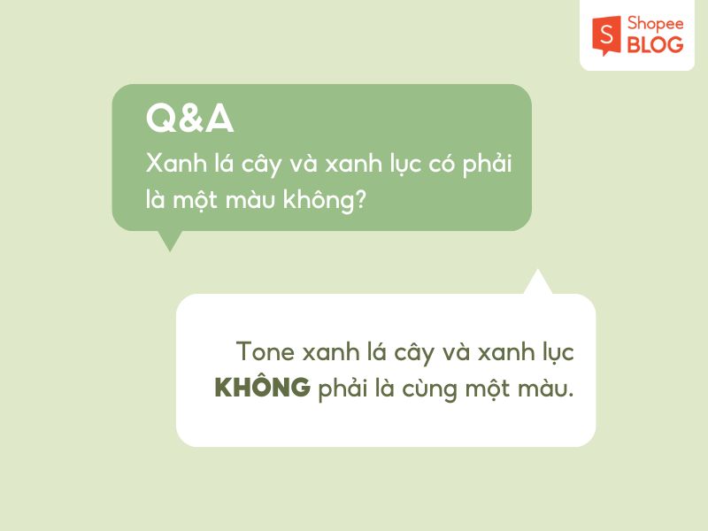 Cách phân biệt các màu xanh lá và xanh lục