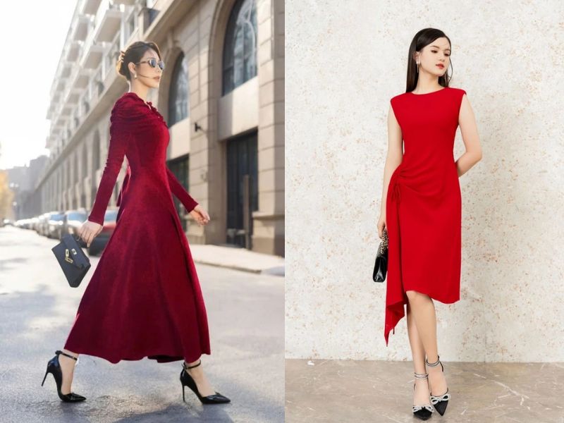 trang phục màu đỏ tôn da trắng