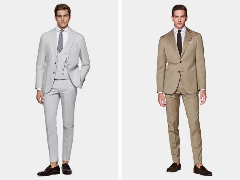 Suit nam phối cùng giày Loafer nam