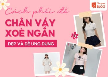 phối đồ với chân váy xòe ngắn