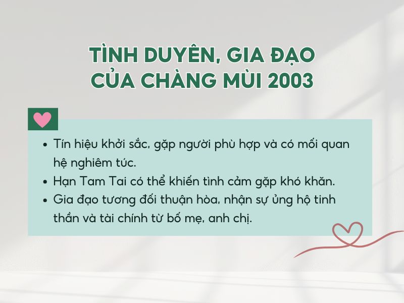 Tổng quan về gia đạo và tính duyên của nam Quý Mùi năm 2026 