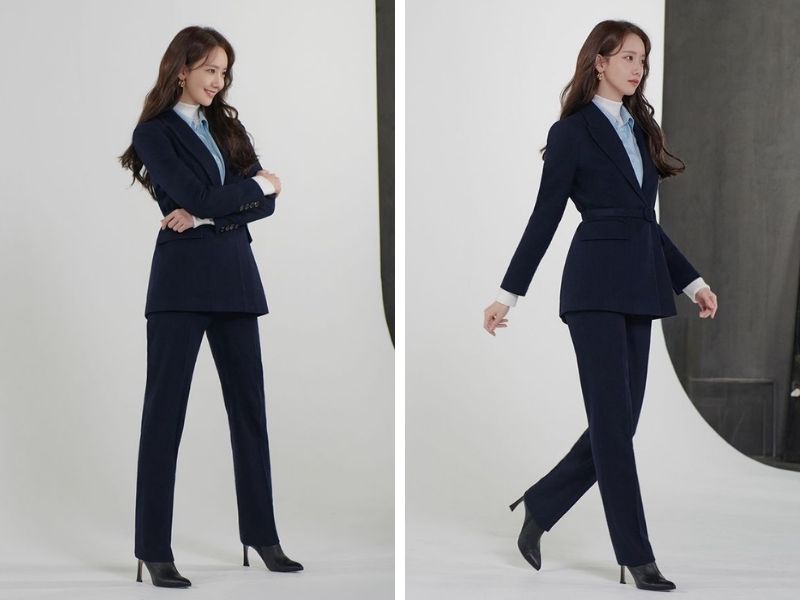 Suit nữ phối cùng giày Chelsea Boots