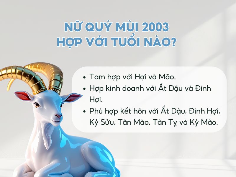Nữ sinh năm 2003 lấy chồng tuổi nào hợp?