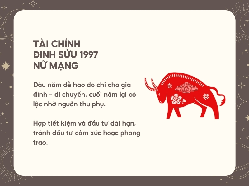 Tiền bạc tài chính tuổi Đinh Sửu năm 2026 năm mạng