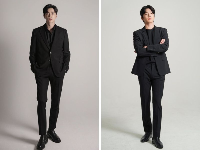 Suit nam phối cùng giày Brogues nam