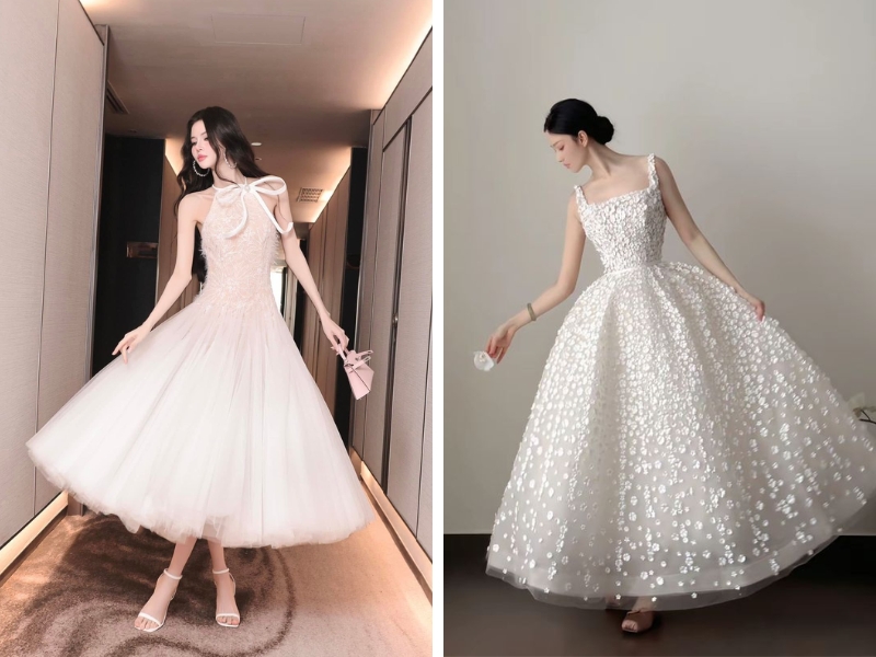 Đầm công chúa xòe dự tiệc