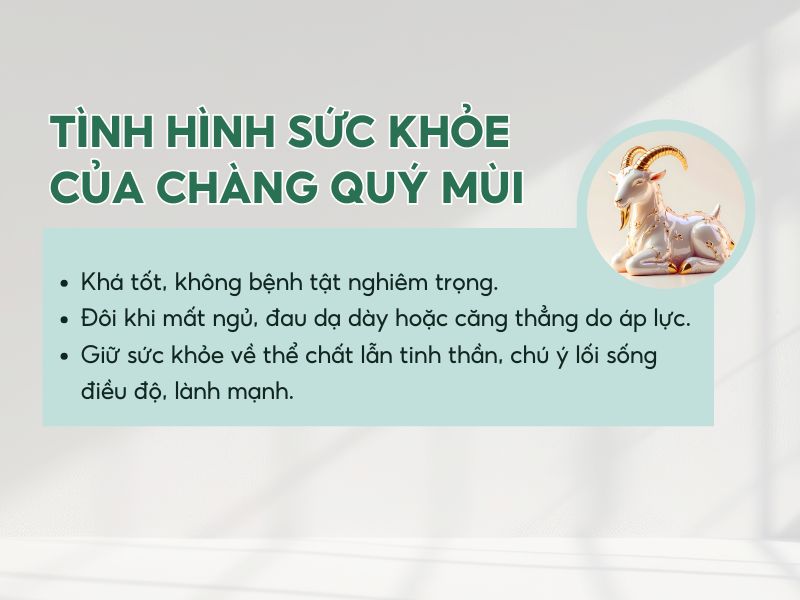 Nam Quý Mùi chú ý đến sức khỏe trong năm 2026