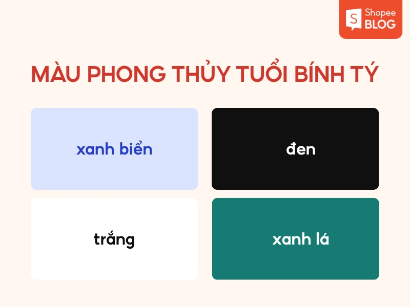 Các màu xanh nước biển, đen, trắng và xanh lá cây