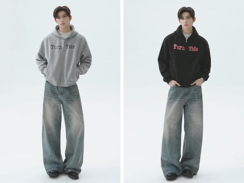 Cách phối đồ với quần baggy ống rộng với hoodie