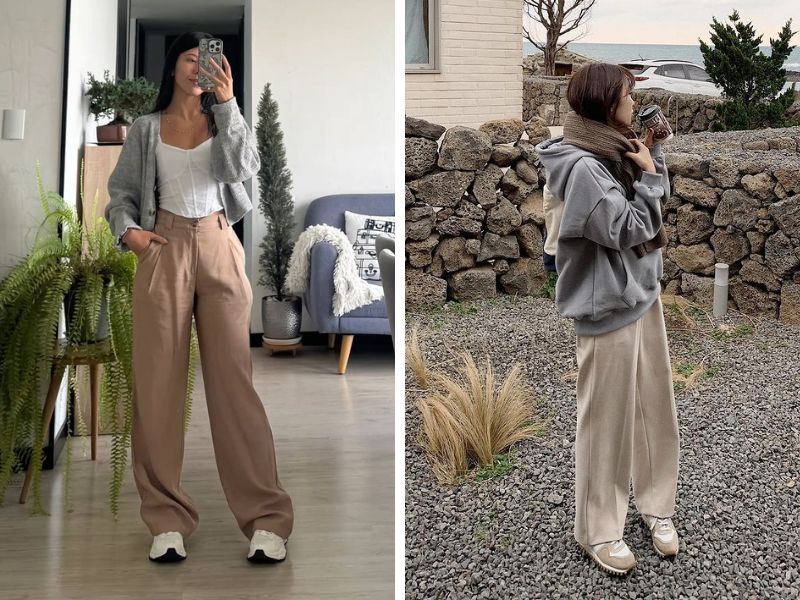 xám lông chuột phối màu be hoặc kem