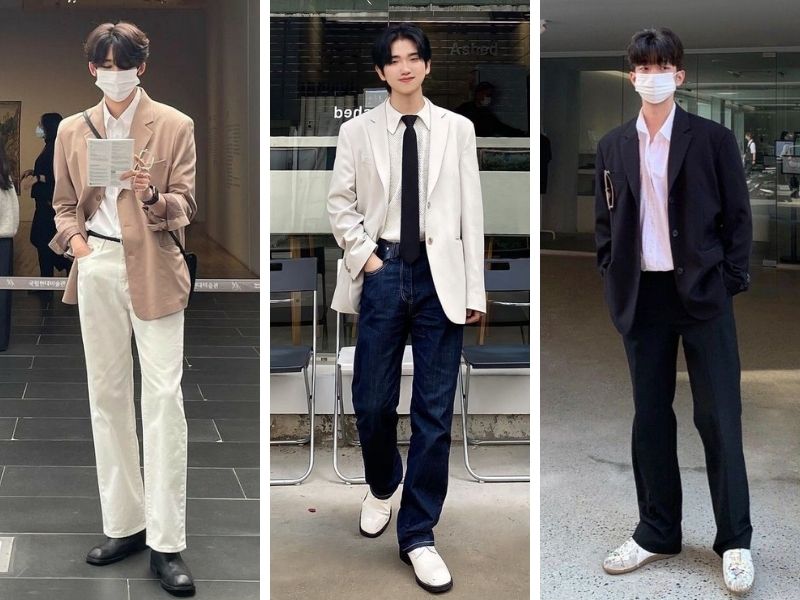 Phối outfit đi chơi Tết cho nam với sơ mi