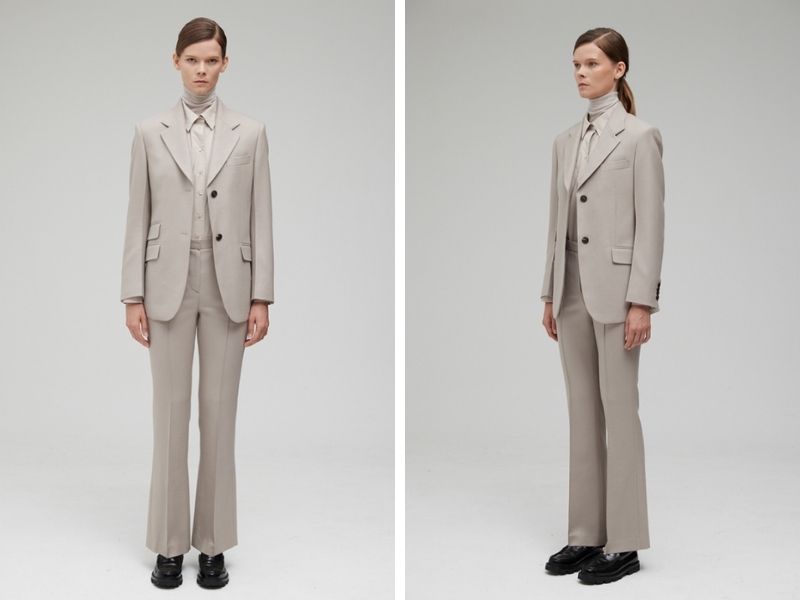  Suit nữ phối cùng giày Oxford nữ